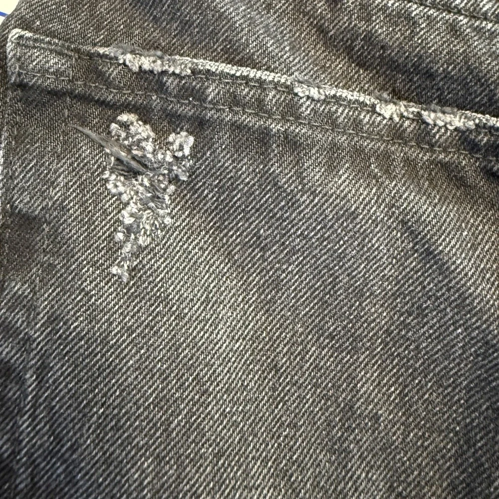 Moussy Vintage Womens Distressed‎ Denim Howa Shorts Black Raw Hem Japan Size 24